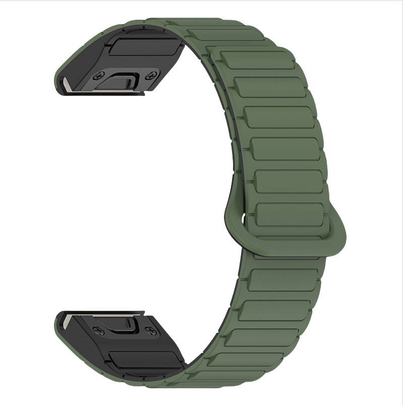 Silikon-Uhrenarmband für Garmin Fenix 8/7X/Epix Green 22 mm
