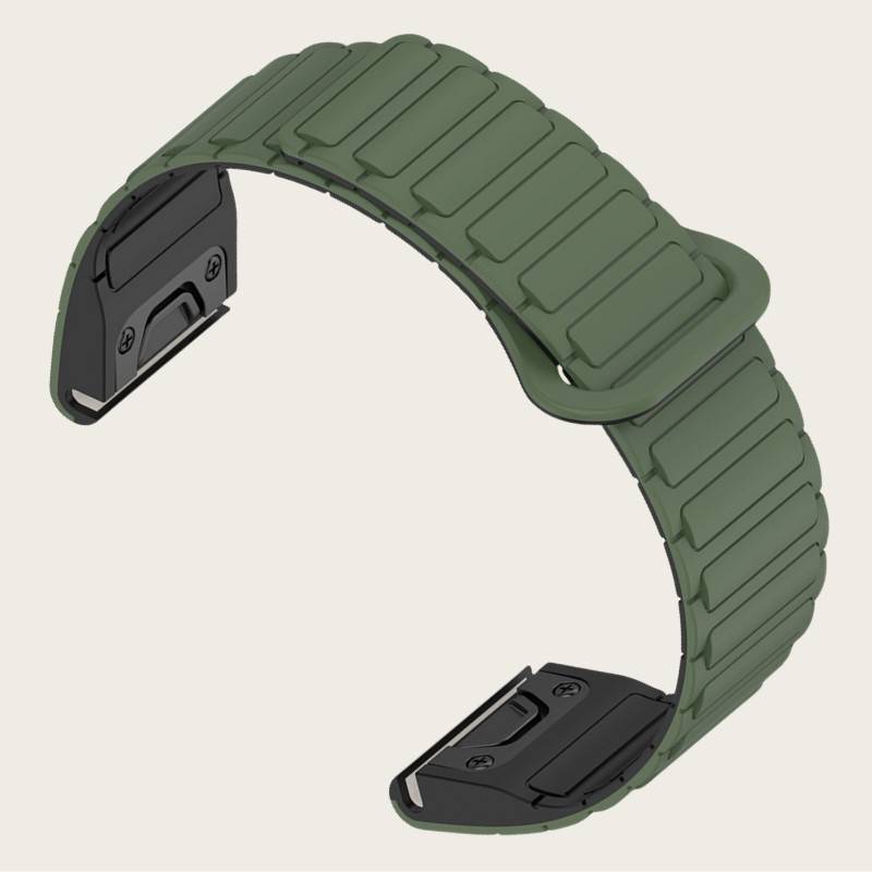 Silikon-Uhrenarmband für Garmin Fenix 8/7X/Epix Green 22 mm