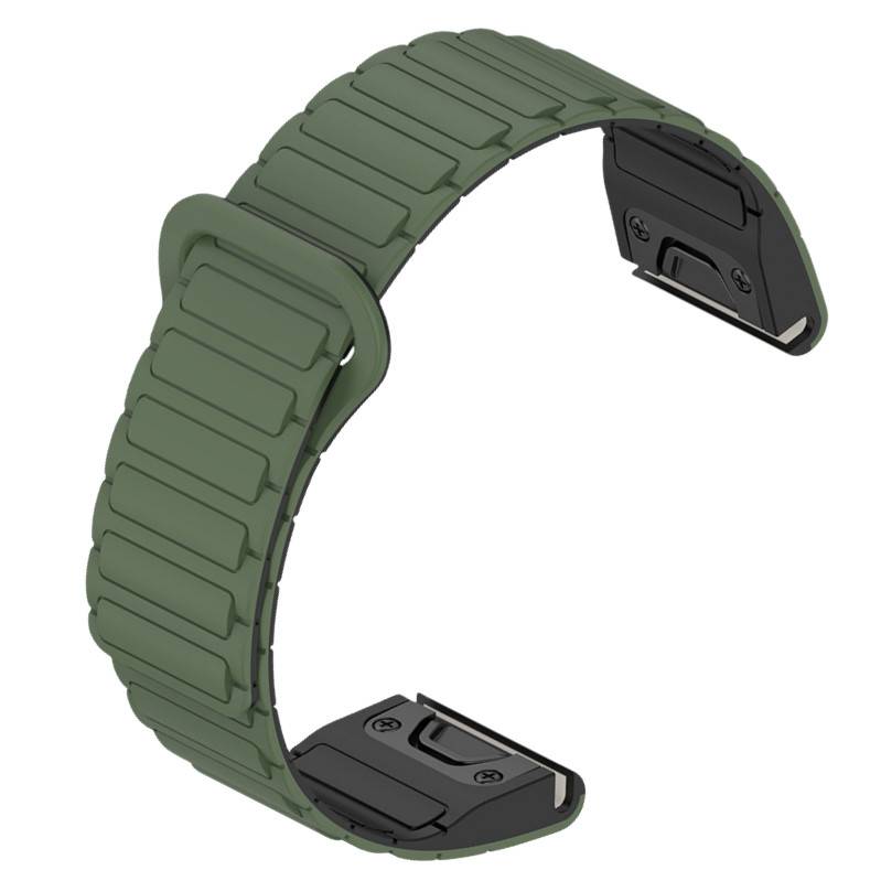 Silikon-Uhrenarmband für Garmin Fenix 8/7X/Epix Green 22 mm