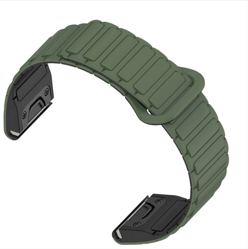 Silikon-Uhrenarmband für Garmin Fenix 8/7X/Epix Green 22 mm