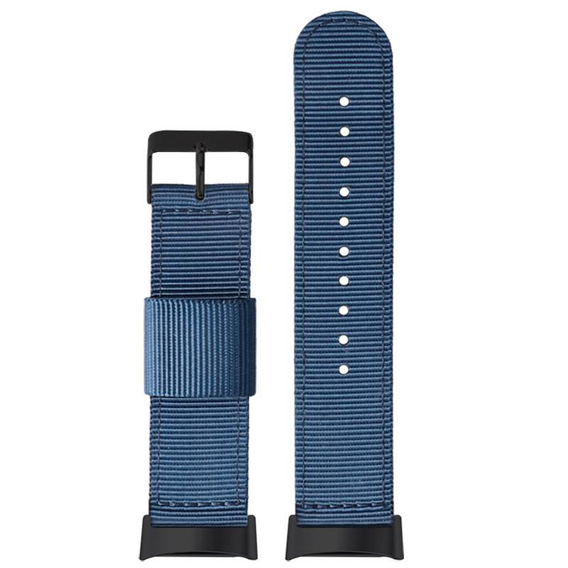 Nylon Uhrenarmband für Fitbit Charge 5, Atmungsaktives Sport-Ersatzband Blue