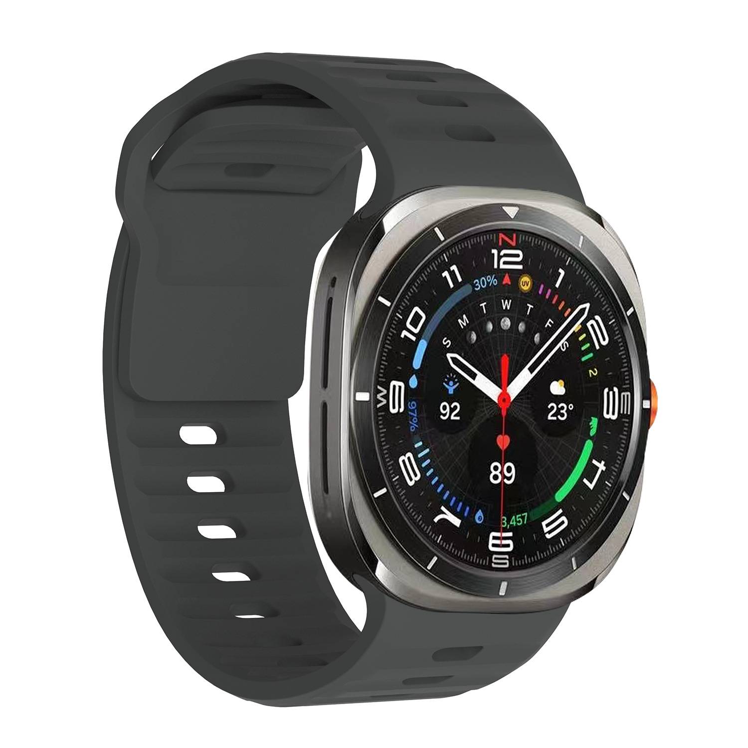 Silikon-Uhrenarmband für Samsung Galaxy Watch 7 Ultra Black