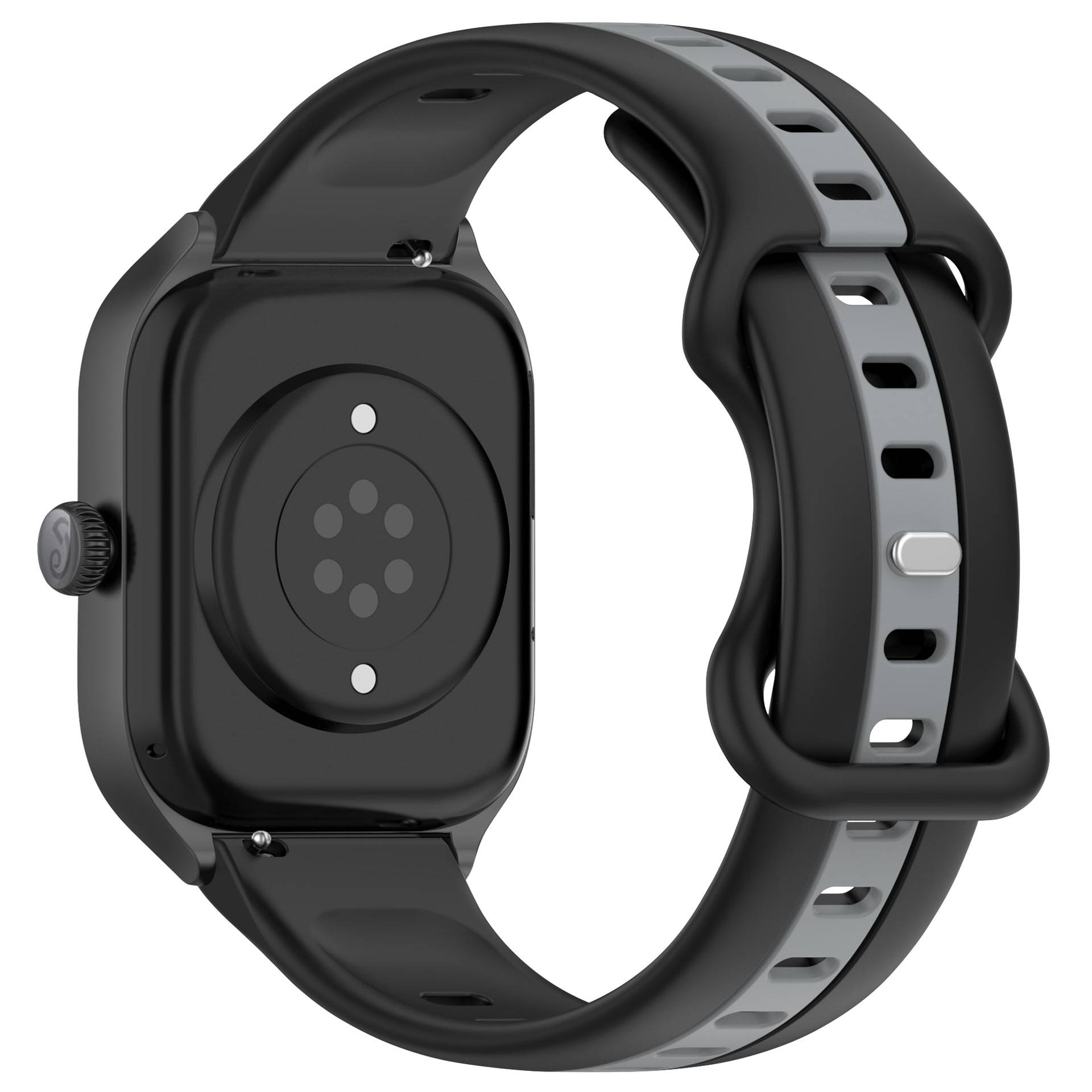 Zweifarbiges Design-Uhrenarmband Black+Grey 20 mm