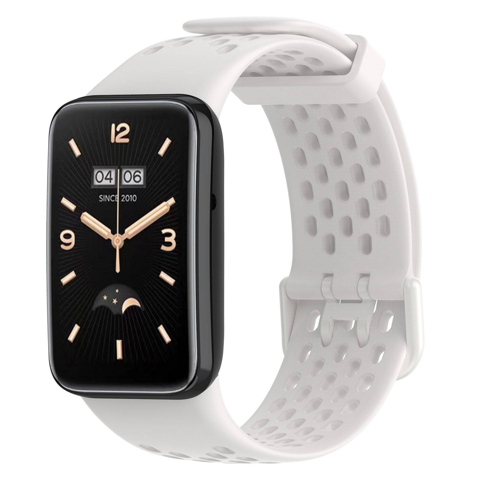 Silikon Uhrenarmband für Xiaomi Band 7 Pro White