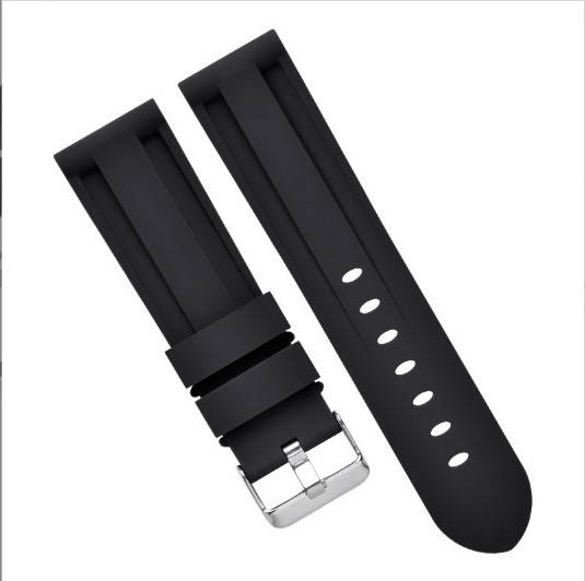 Silikon-Uhrenarmband für Panerai Luminor Marina Black 24 mm
