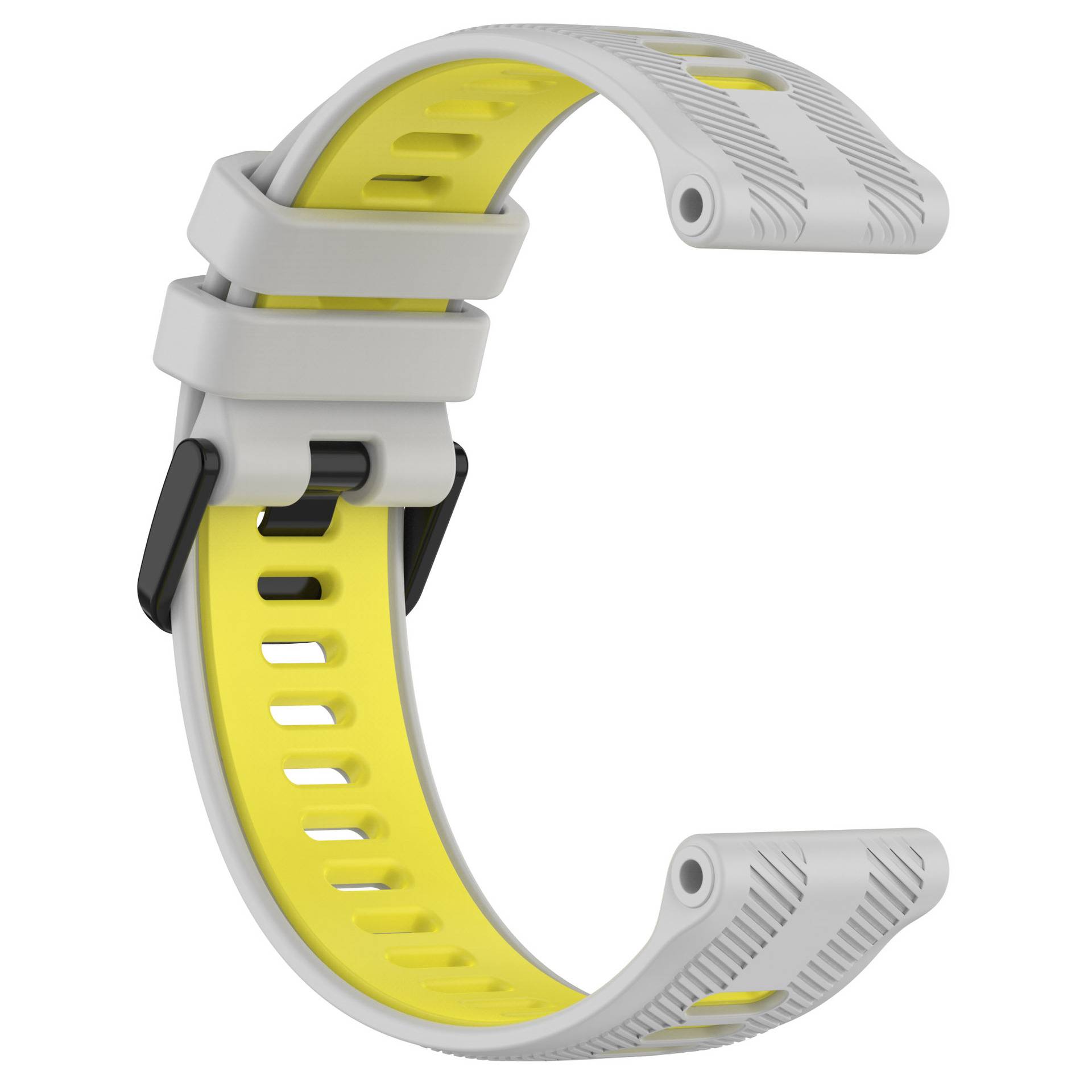 Grau Gelbes Silikon Uhrenarmband für Garmin Forerunner 965