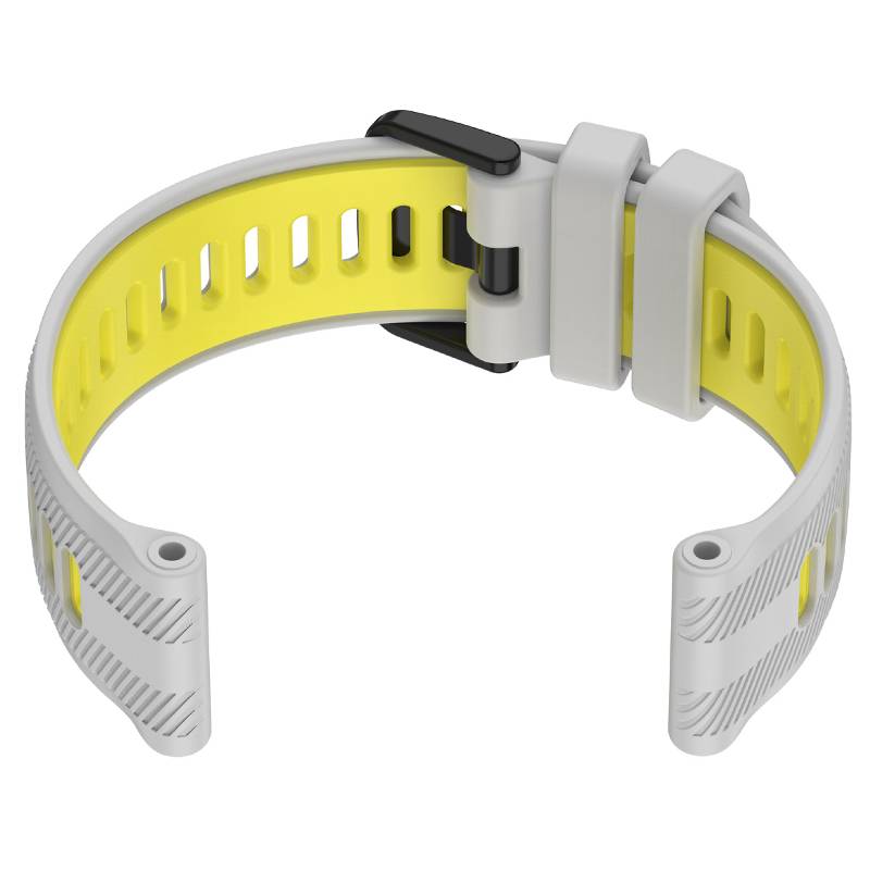 Grau Gelbes Silikon Uhrenarmband für Garmin Forerunner 965