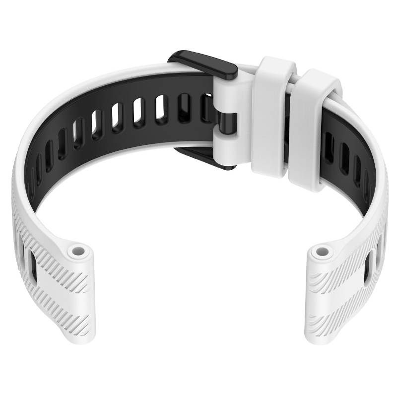 Weißes & Schwarzes Silikonarmband für Garmin Forerunner 965