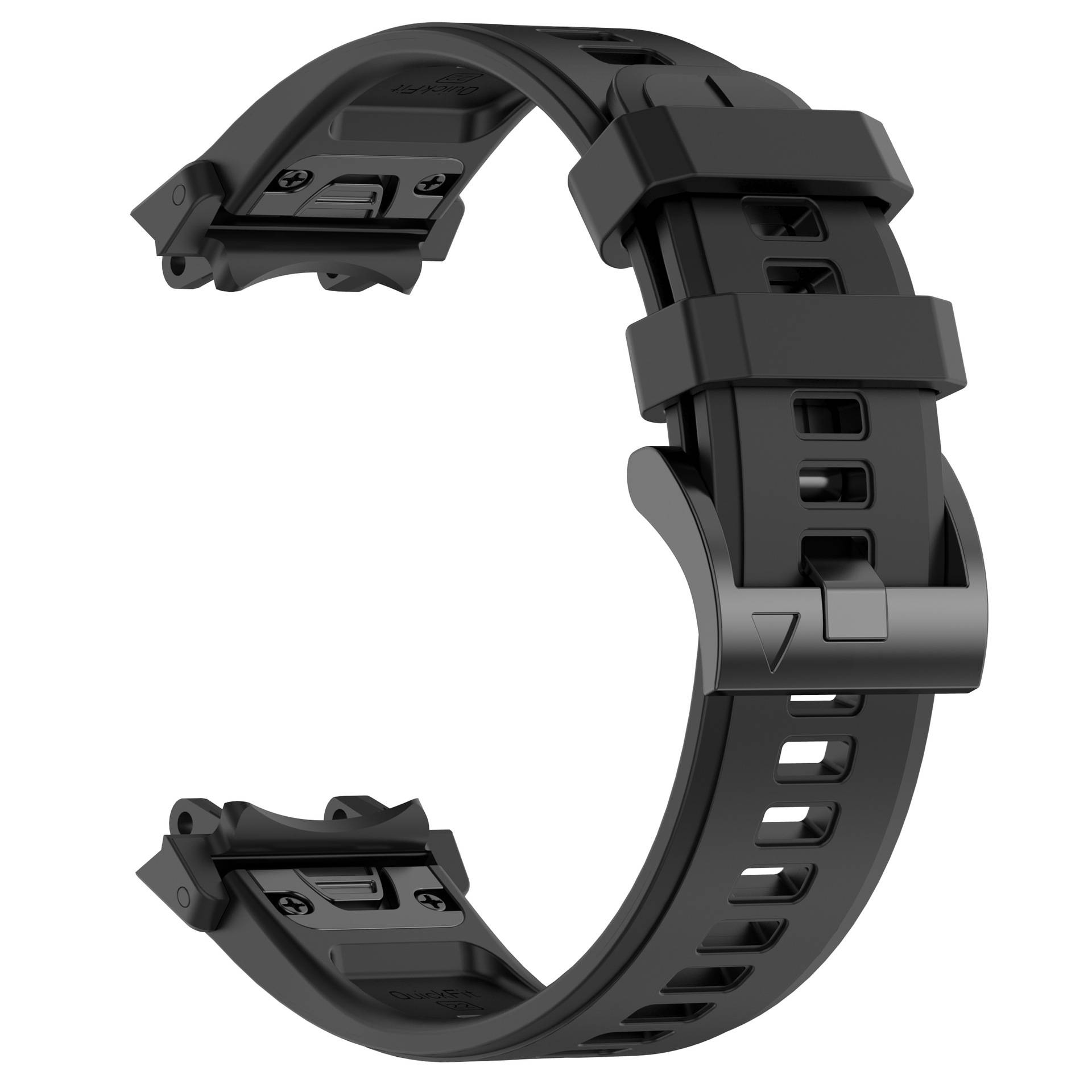Verdicktes Silikon-Uhrenarmband mit Schnalle für Amazfit T-Rex 2/3 - Schwarz