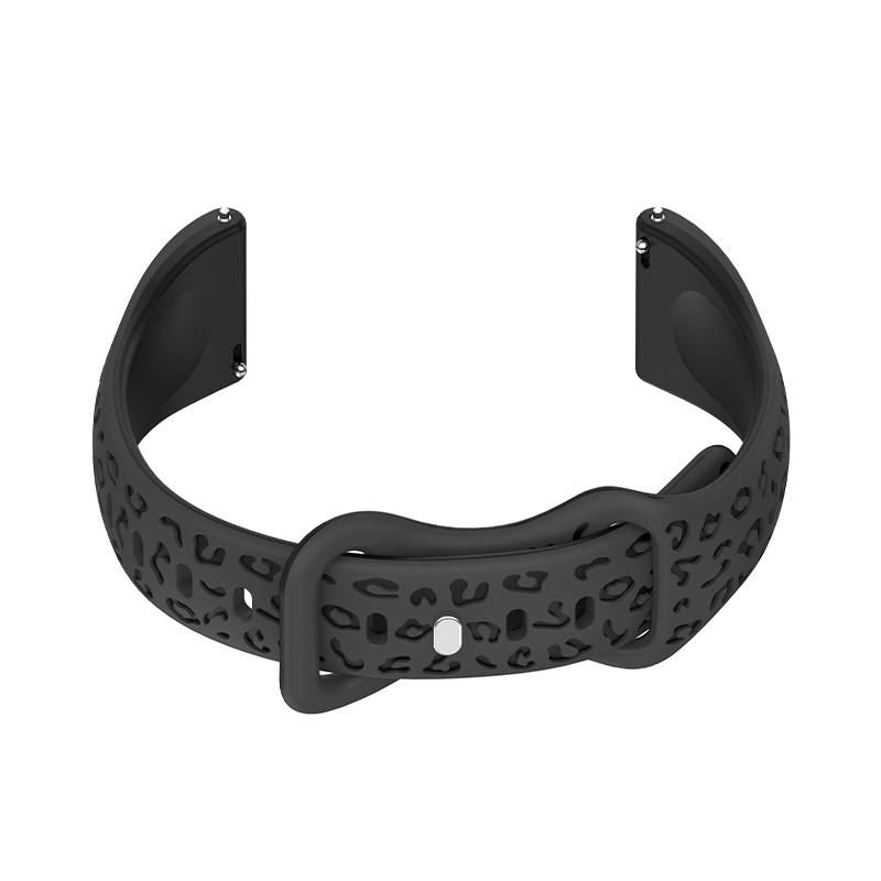 Grau-schwarzes Silikon-Uhrenarmband - 16 mm