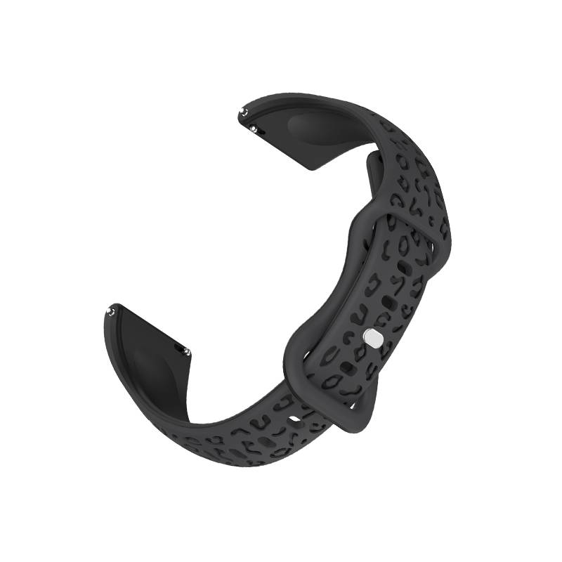 Grau-schwarzes Silikon-Uhrenarmband - 16 mm