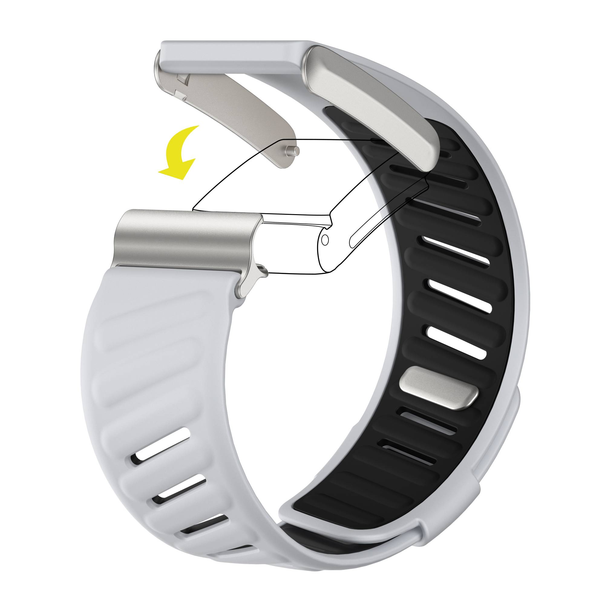 Silikon-Uhrenarmband für Whoop 4.0 Black+Grey