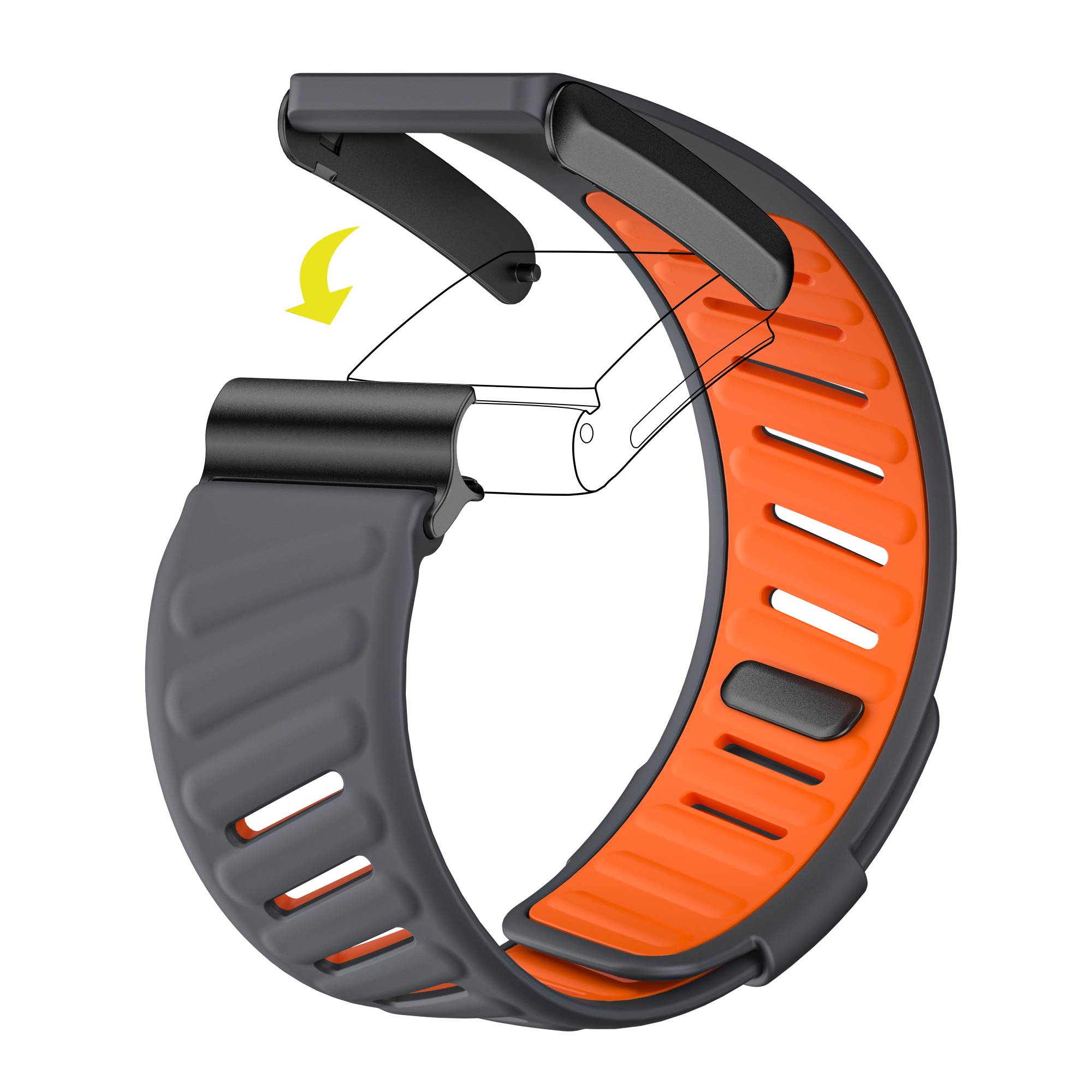 Silikon-Uhrenarmband für Whoop Band Orange