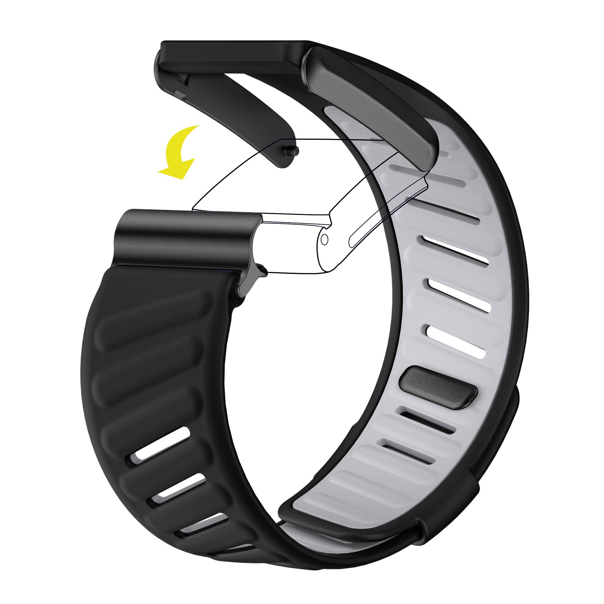 Silikon-Uhrenarmband für Whoop Band Grey