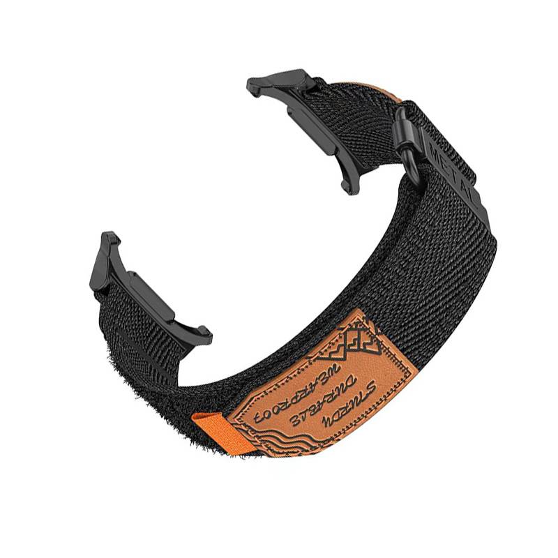 Geflochtenes Nylon-Uhrenarmband für Samsung Galaxy Watch 7 Black