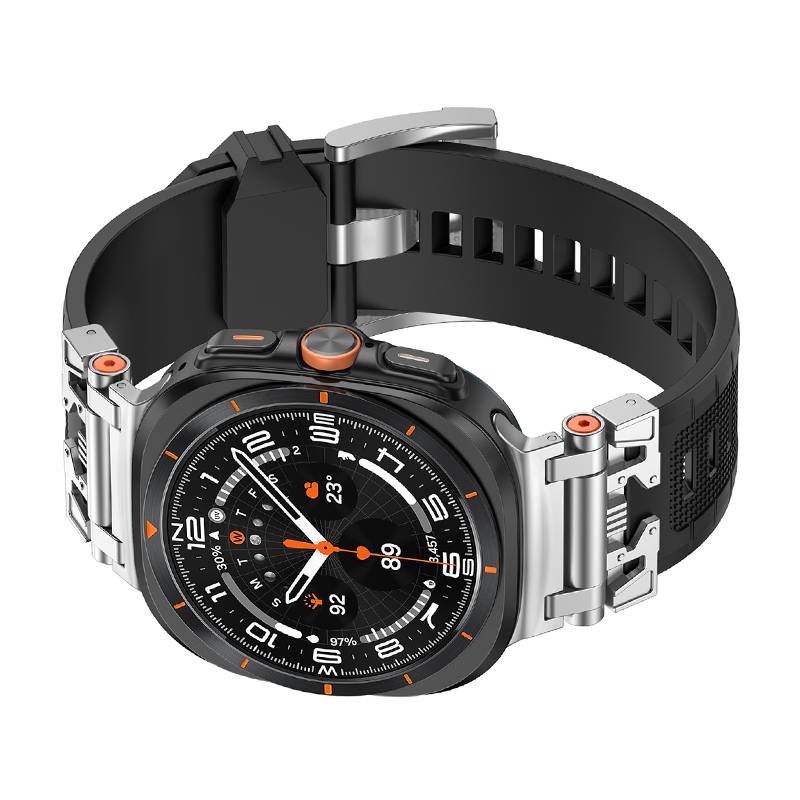 Uhrenarmband mit Schließe für Samsung Watch 7 Ultra Black