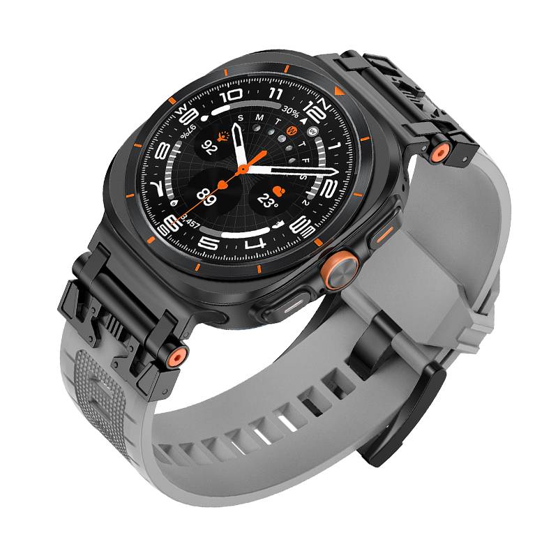 TPU-Uhrenarmband für Samsung Watch 7 Ultra Black + gray dots
