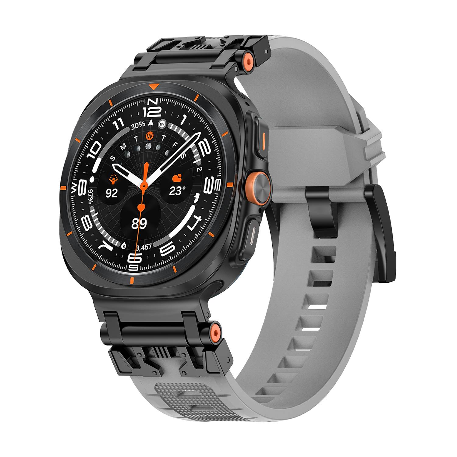 TPU-Uhrenarmband für Samsung Watch 7 Ultra Black + gray dots