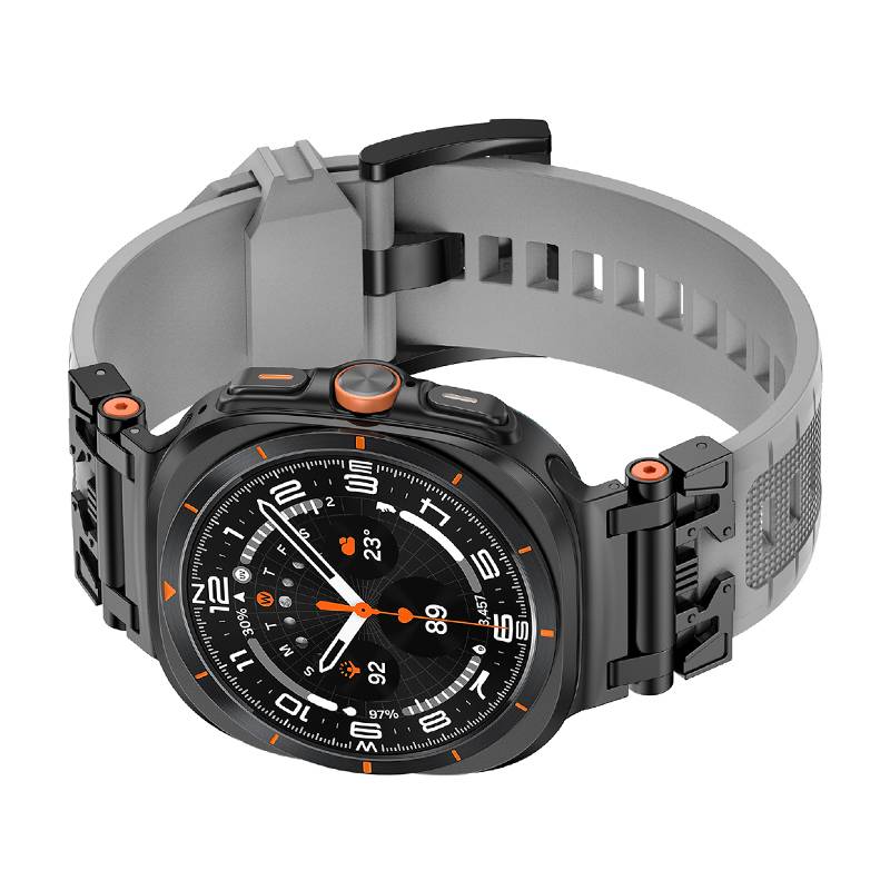 TPU-Uhrenarmband für Samsung Watch 7 Ultra Black + gray dots