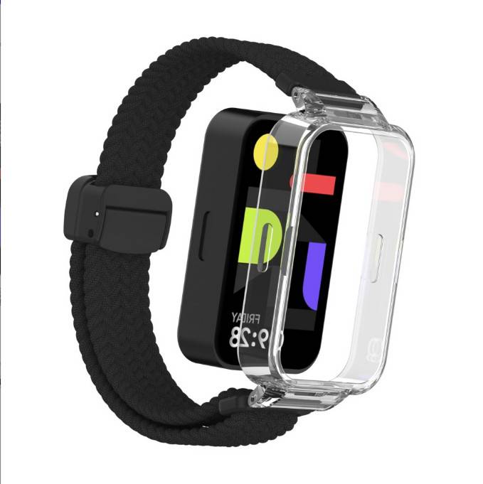 Redmi Band 3/9 Active Nylon-Armband mit Magnetverschluss Black