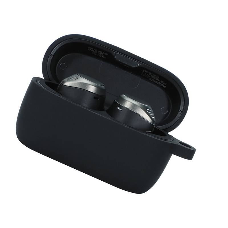 Schutzhülle für Jabra Elite 75T mit Schlüsselanhänger - Weiche, stoßfeste Hülle Black