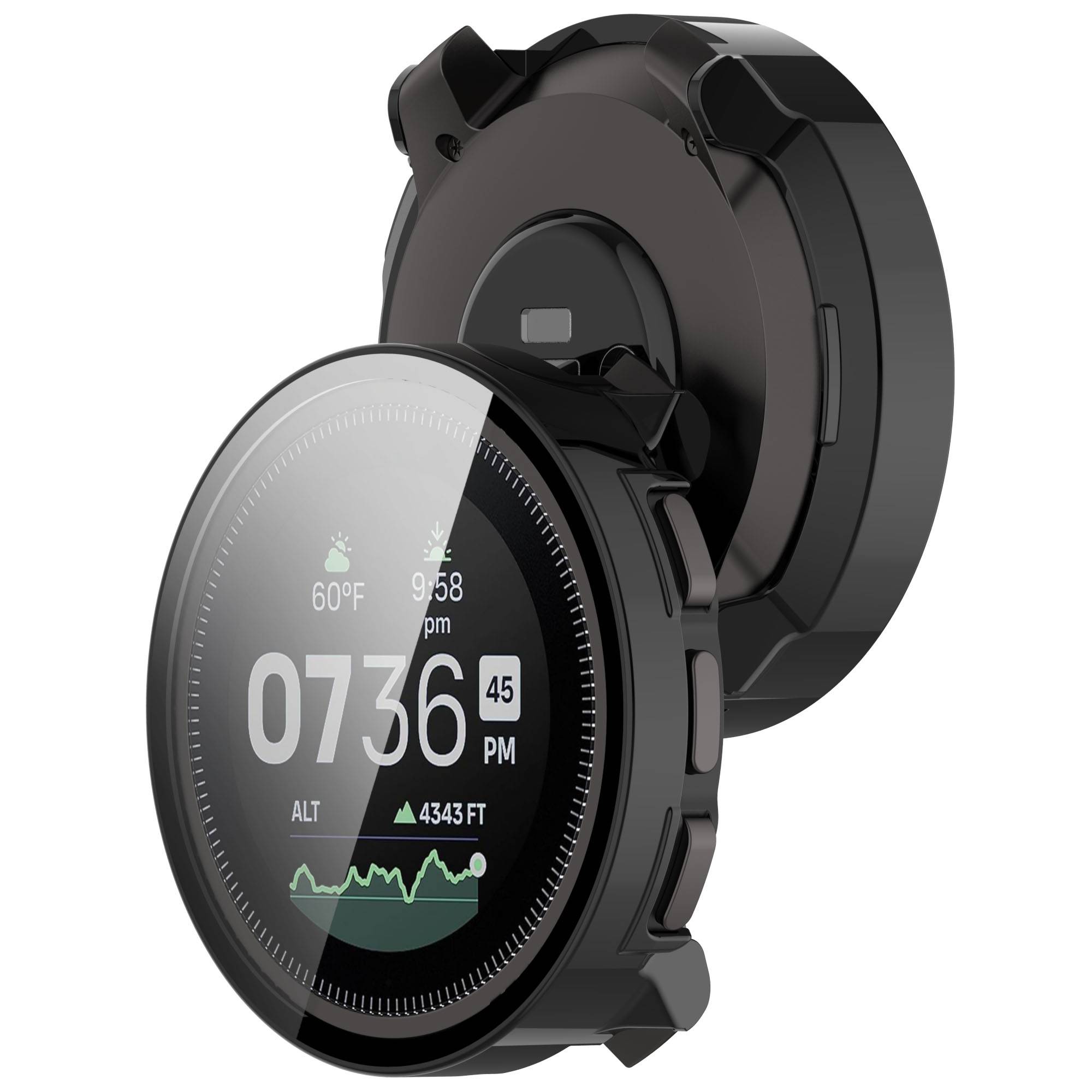 Hülle mit integriertem Displayschutz Suunto Vertical Black