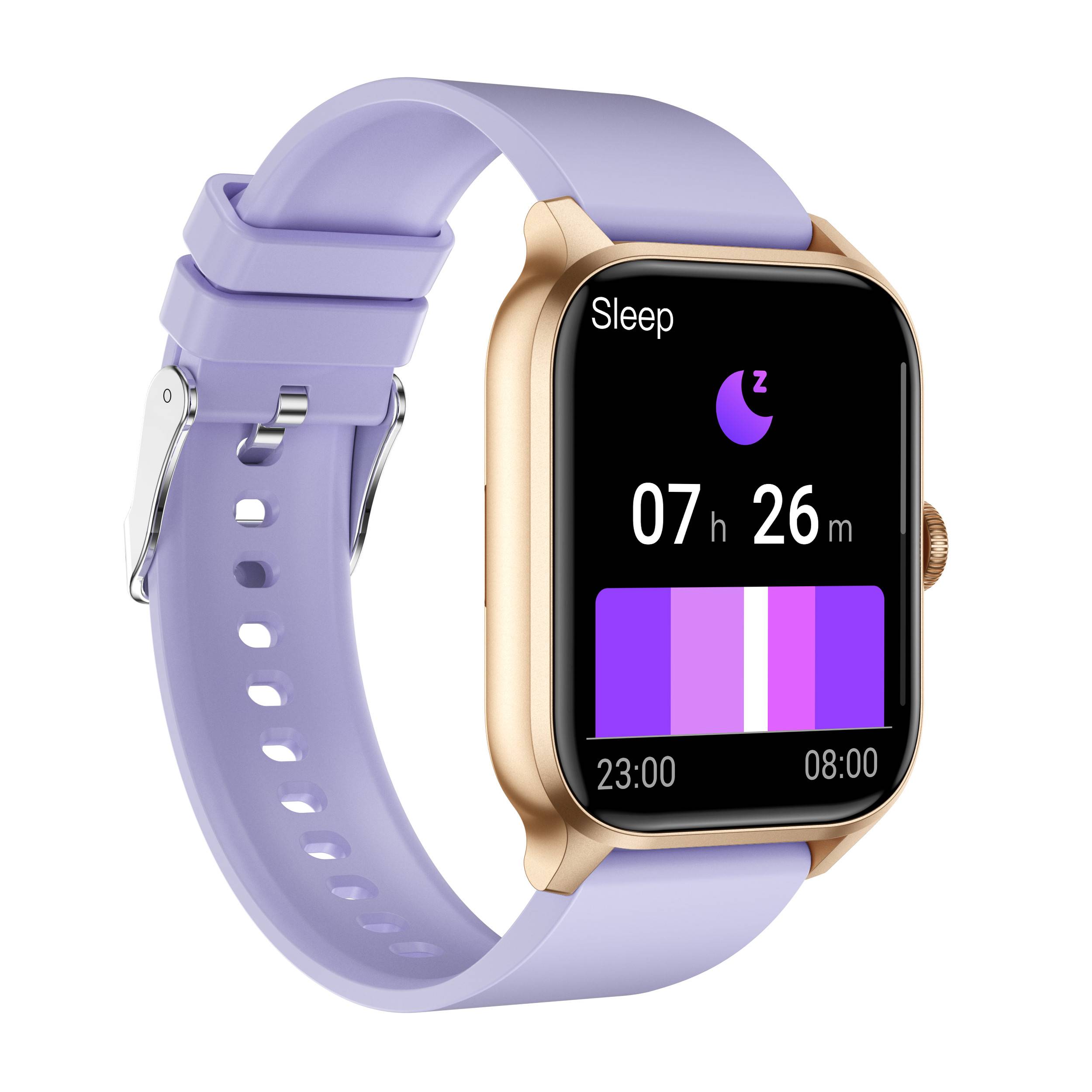 Smartwatch mit Herzfrequenz-, Blutdruck-, Blutsauerstoff- und Schrittzähler Champagne