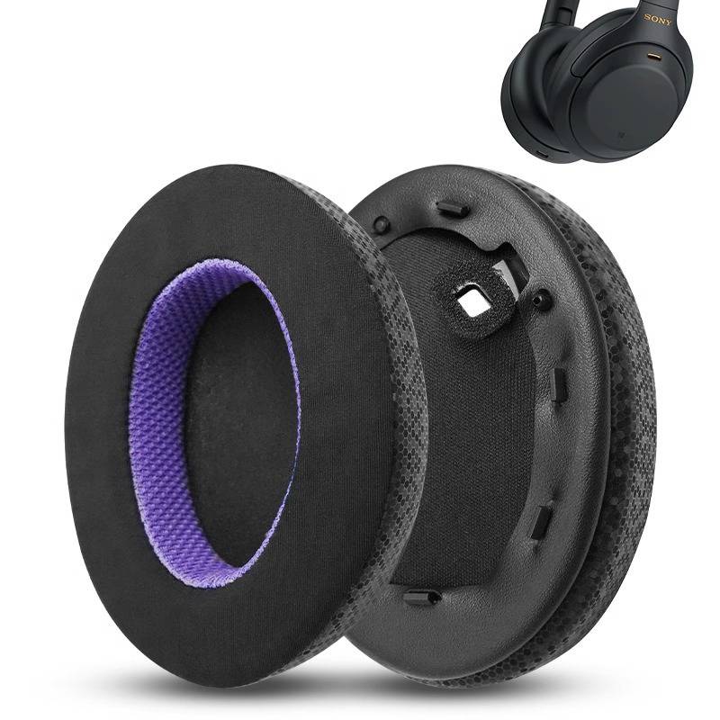 Ersatz-Ohrpolster für Sony WH-1000XM4 Kopfhörer - Schwarz/Lila