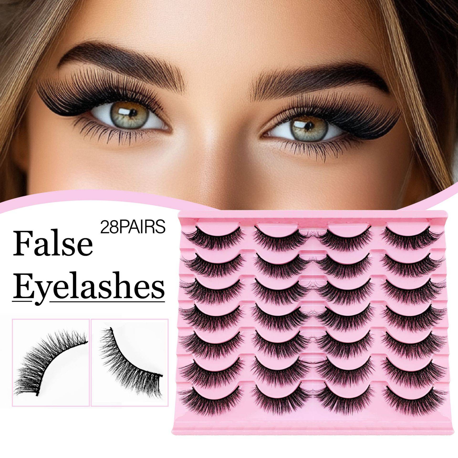 Black Terrier Lashes FH03 (14 Paar) - Natürliche & Voluminöse 3D Falsche Wimpern