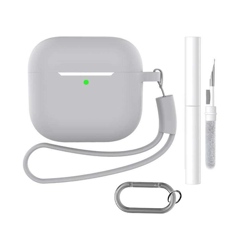 AirPods-Etui mit Schlüsselanhänger und Zubehör Grey AirPods 4 Flach