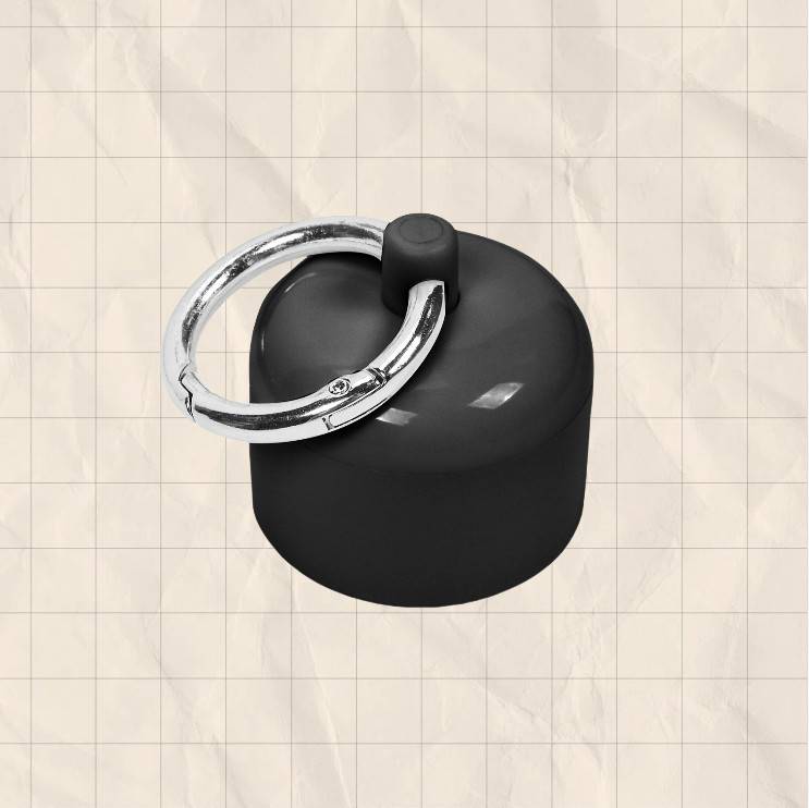 Tragbare Schmuckschatulle mit Schlüsselanhänger Black