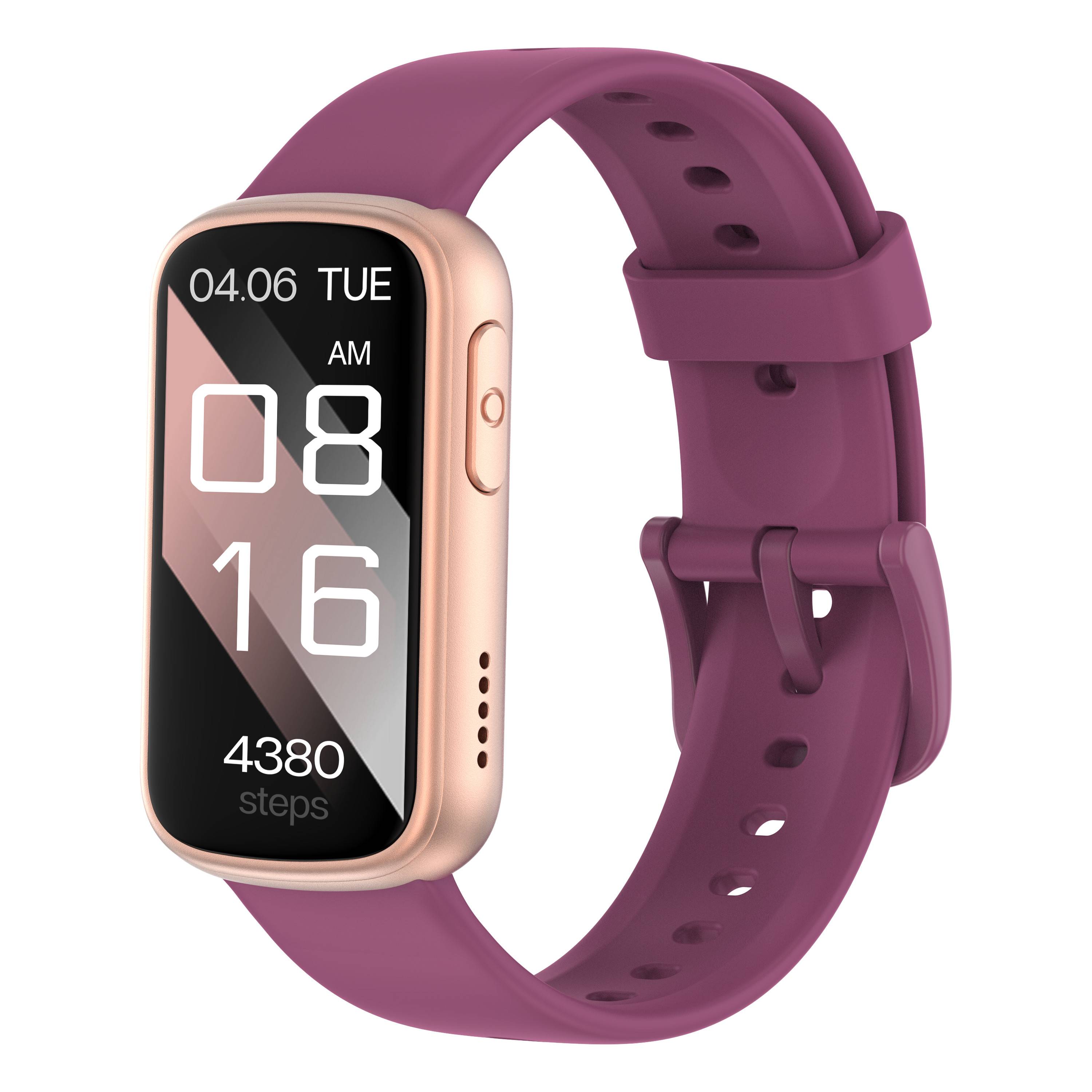 Smartwatch mit Herzfrequenzmessung, Schlafüberwachung und Schrittzähler Champagne