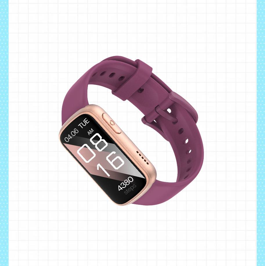 Smartwatch mit Herzfrequenzmessung, Schlafüberwachung und Schrittzähler Champagne