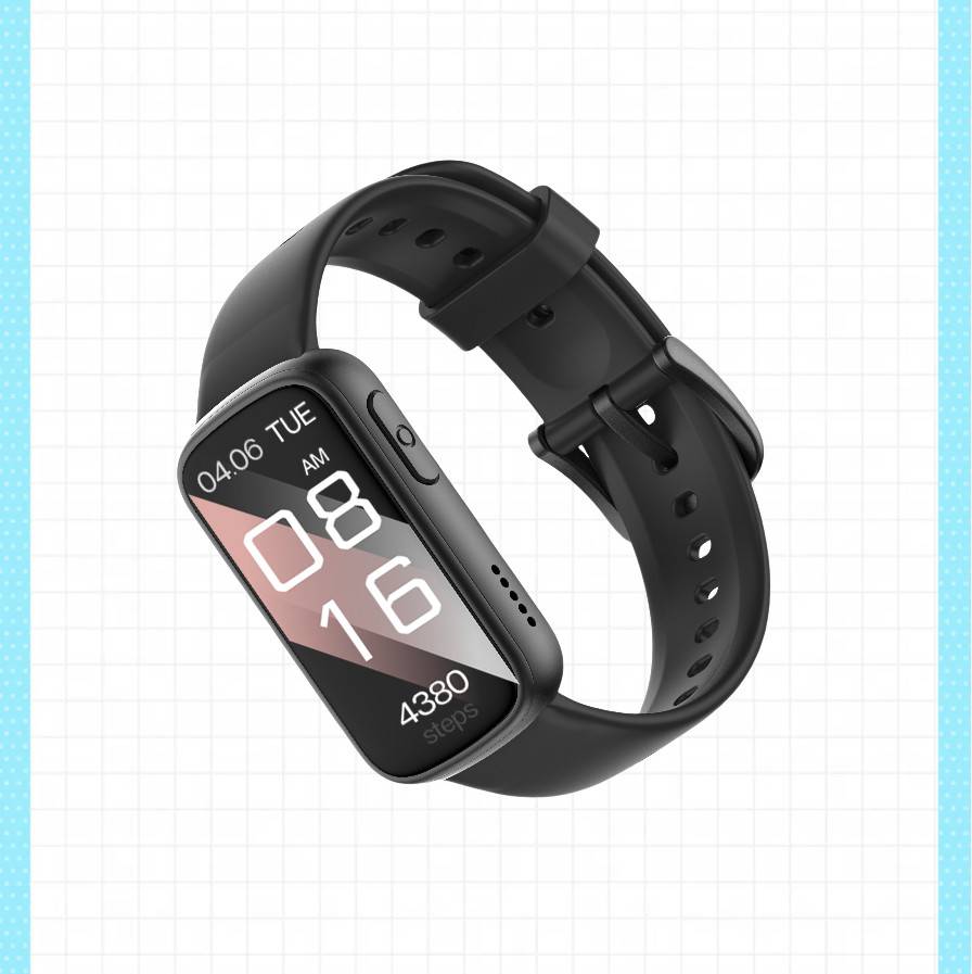 Smartwatch mit Herzfrequenzmessung, Schlafüberwachung und Schrittzähler Black