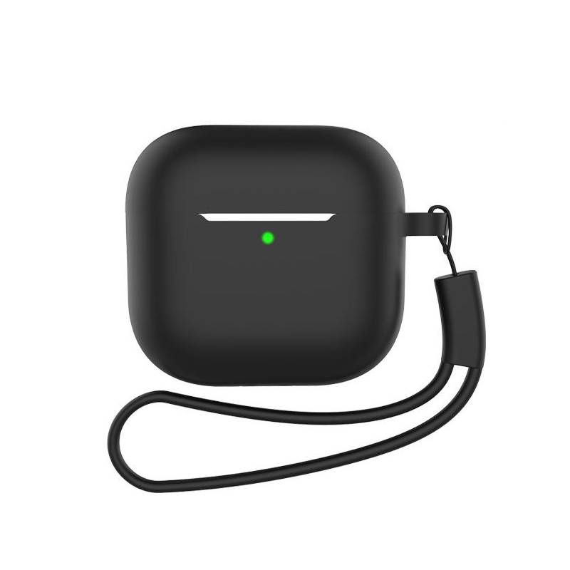 AirPods-Etui mit Schlüsselanhänger und Zubehör Black AirPods 4 Flach