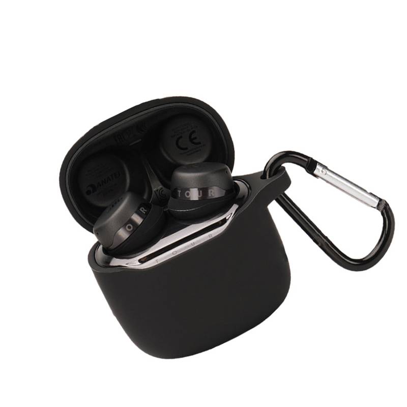 Schutzhülle für JBL TOURPRO+ Ohrhörer mit Karabiner Black