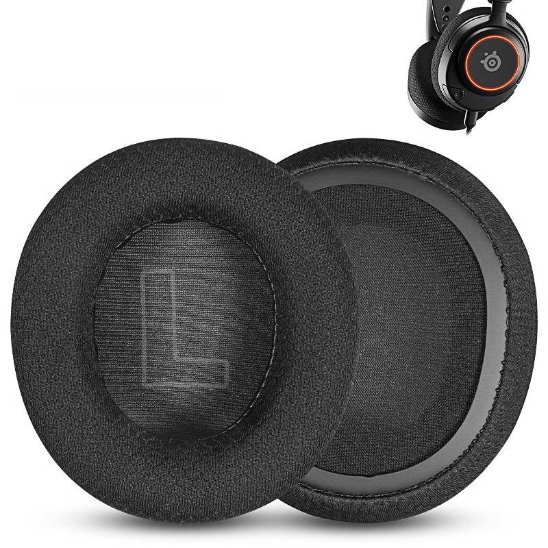 Ersatz-Ohrpolster für SteelSeries Arctis Nova Pro Kopfhörer Black+Grey