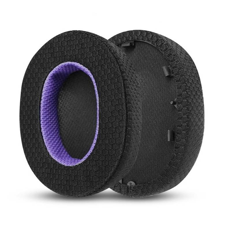 Ersatz-Ohrpolster für Sony WH-1000XM5 Kopfhörer - Schwarz/Lila Mesh