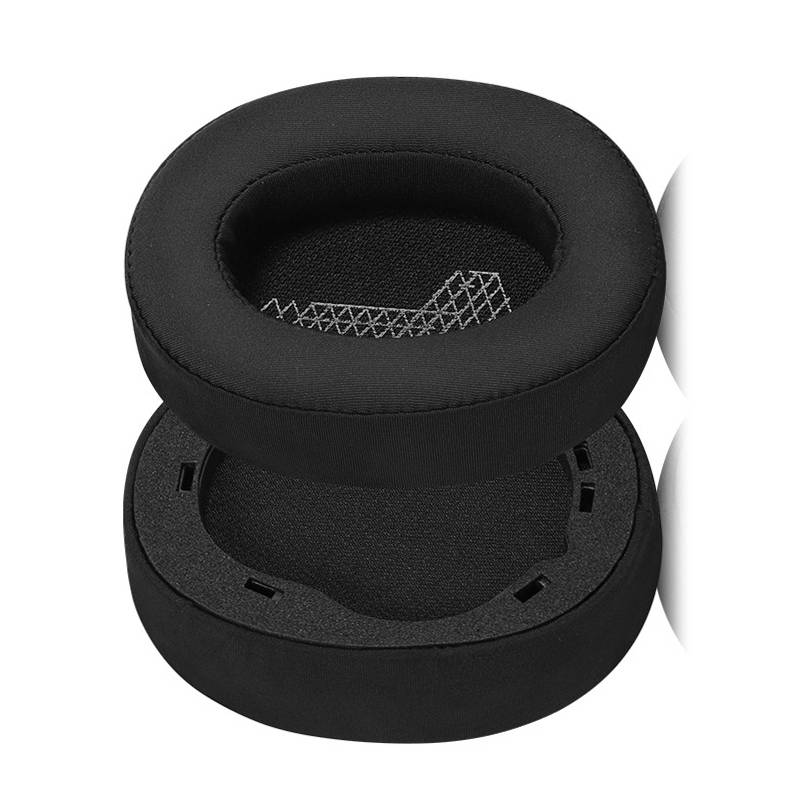 Ersatz-Ohrpolster für JBL LIVE 650BTNC, Schwarzes Eis-Seidengewebe, 2er-Pack