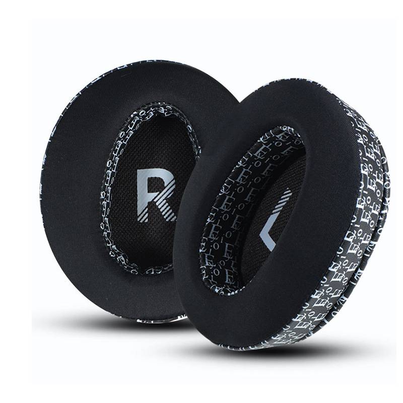Kühlende Ohrpolster aus Eisseide für Sony Kopfhörer Black+White