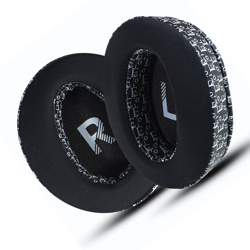 Kühlende Ohrpolster aus Eisseide für Sony Kopfhörer Black+White