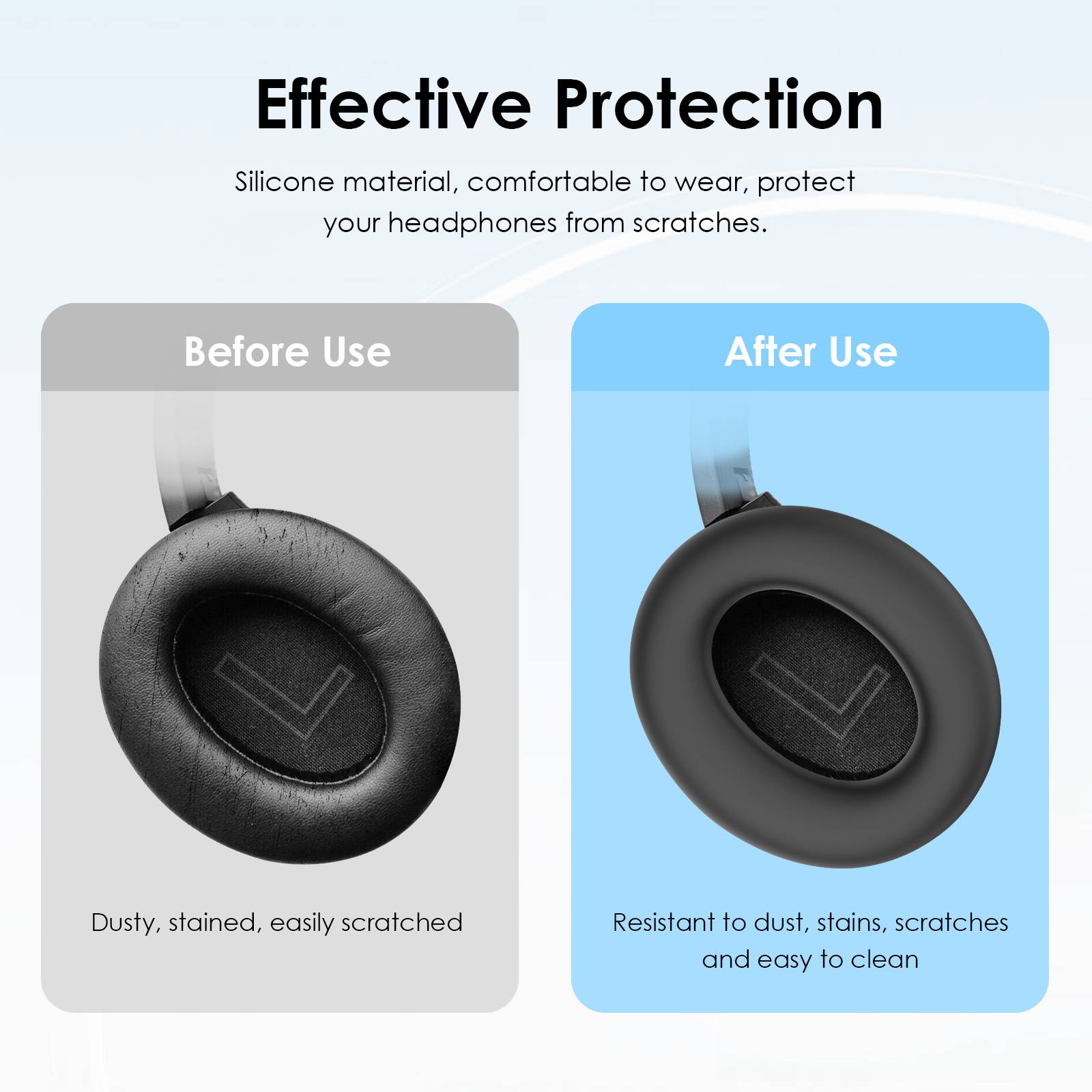 Ersatz-Ohrpolster für Anker Soundcore Q20I Kopfhörer Black