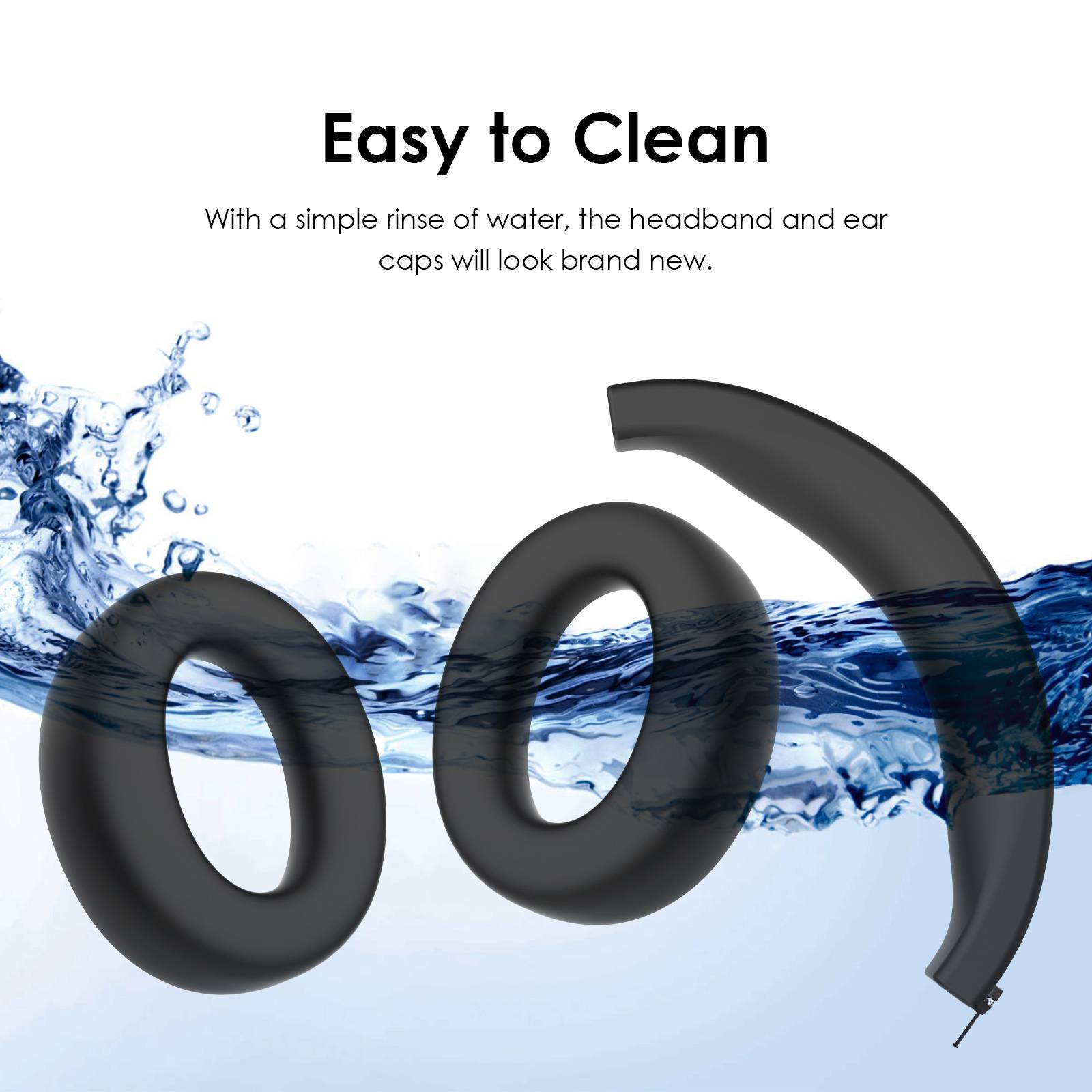 Ersatz-Ohrpolster für Anker Soundcore Q20I Kopfhörer Black