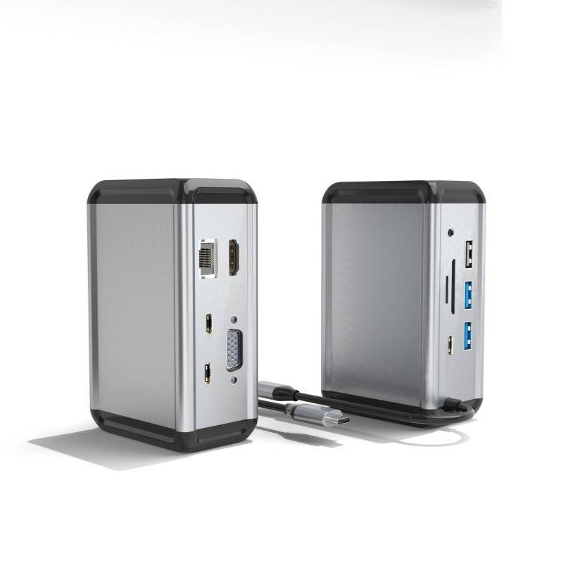 12-in-1 USB-C Hub Adapter mit HDMI, VGA, Ethernet und mehr