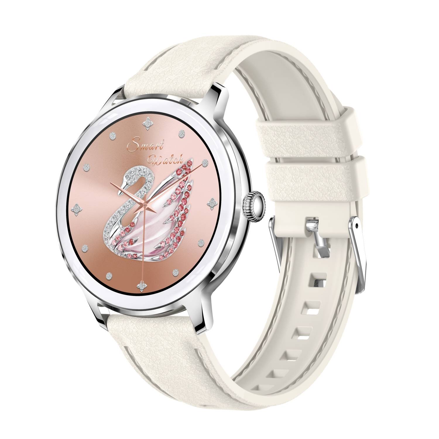 Smartwatch mit Puls-, Blutdruck- und Blutsauerstoffmessgerät Silver