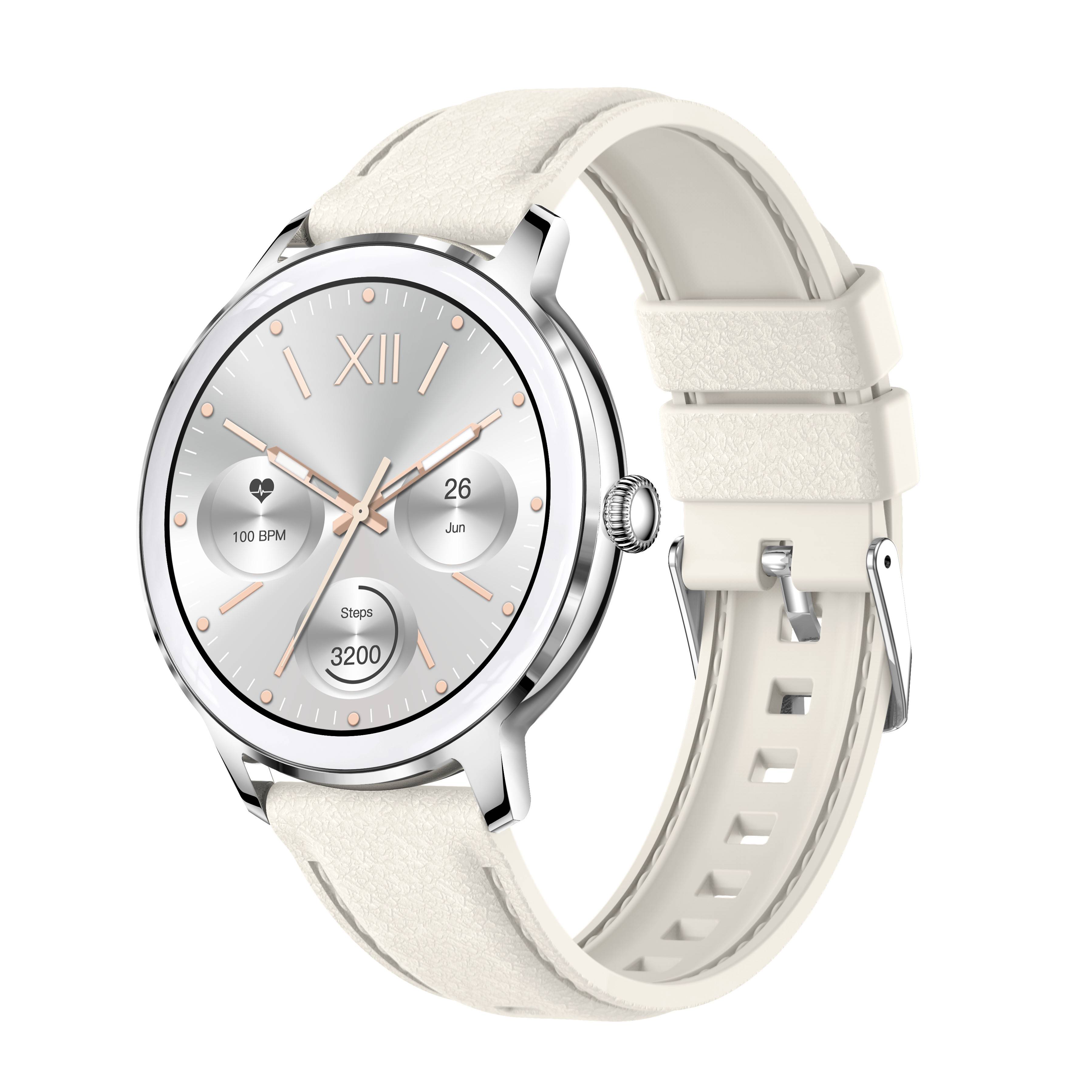 Smartwatch mit Puls-, Blutdruck- und Blutsauerstoffmessgerät Silver