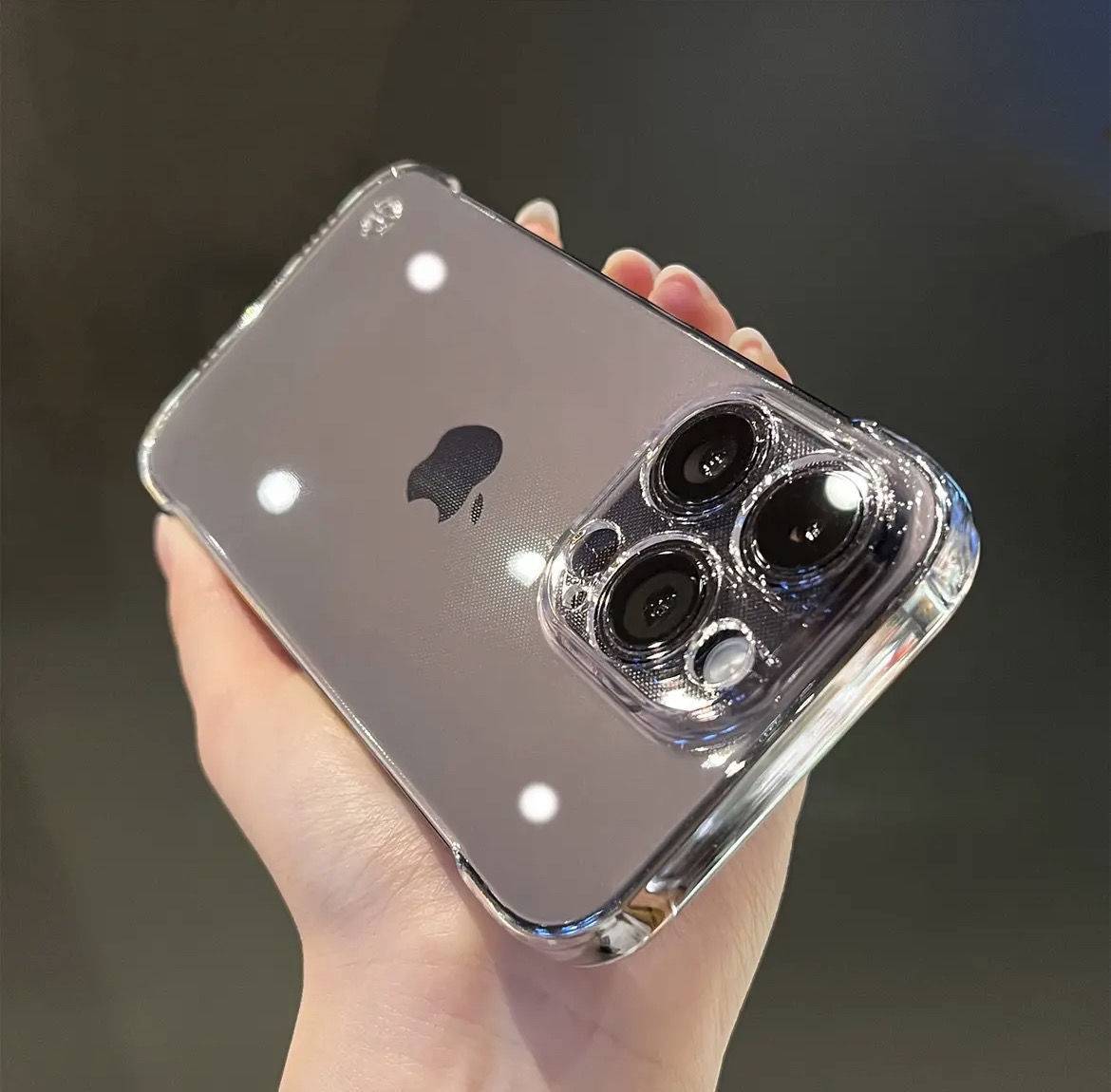 Ultradünne durchsichtige Hülle für iPhone 16 Pro Max, schlanke, stoßfeste Schutzhülle