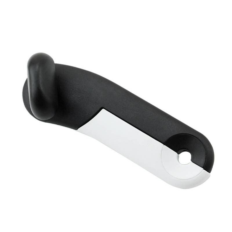 Schwarz-weißer Dosenöffner - Multifunktionswerkzeug aus Edelstahl