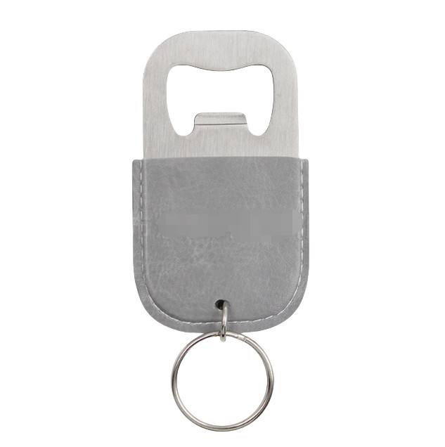 SchlÌsselanhänger mit Flaschenöffner aus Leder - Kompakt und stilvoll Grey