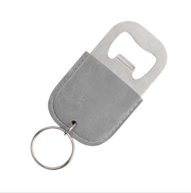 SchlÌsselanhänger mit Flaschenöffner aus Leder - Kompakt und stilvoll Grey